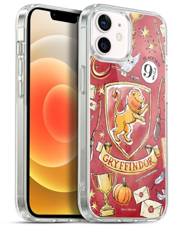 Head Case Designs Officially Licensed Harry Potter Gryffindor Pattern Deathly Hallows XIII Gel Case [Military Grade Protection] Compatible With Apple iPhone 12 / iPhone 12 Pro