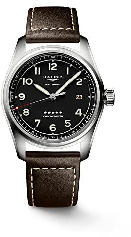 Longines orologio Longines Spirit 40mm nero automatico acciaio L3.810.4.53.0