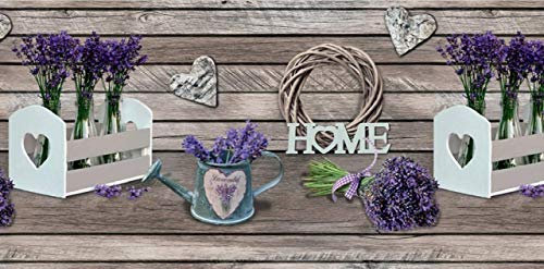 Pellecchia Colori Tappeto Cucina Antiscivolo Lavabile in Vinile | Made in Italy | Passatoia Antimacchia in PVC Interni ed Esterni Stampa Digitale Lavanda | Tappeti Runner Lungo in Gomma (52 x 150)