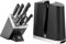 ZWILLING 35148-507-0 Four Star Ceppo Autoaffilante, 7 Pezzi, Nero & V-Edge 32605-000-0 Affilacoltelli, Nero, 1 Pezzo