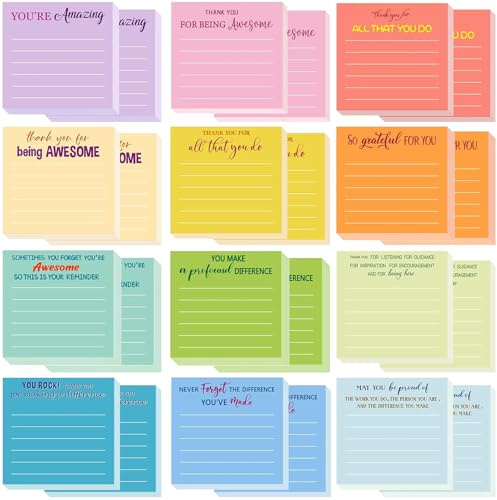 YeahBoom 24 Pack Haftnotizen,720 Blätter Haftnotizblock,Selbstklebende Klebezettel,Bunt Linierte Sticky Notes,Haftnotizen Notizzettel,Tagesliste Notizblock für Büro Zuhause Schule