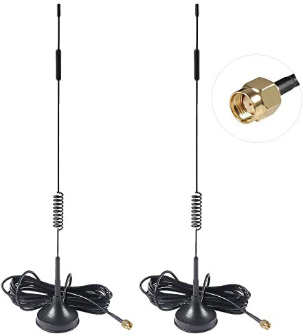AEDIKO 2pcs 4G LTE Antenna 7dBi Magnetic Base 4G Aerial RP-SMA Male Antenna for 4G LTE Router Gateway Modem Hotspot Cellular