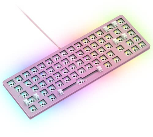 GLORIOUS GMMK 2 Gaming Barebones Keyboard - Hot Swappable TKL DIY, Compact Mechanical Keyboard Kit- Wired, RGB Backlit,- PC Setup Accessories- 65%, Pink