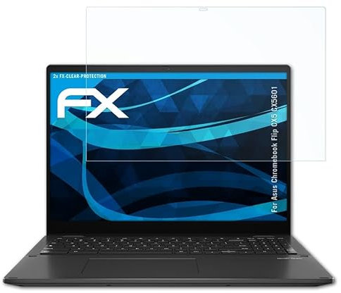 atFoliX Screen Protection Film compatible with Asus Chromebook Flip CX5 CX5601 Screen Protector, ultra-clear FX Protective Film (2X)