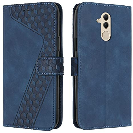OKZone Coque pour Huawei Mate 20 Lite, Etui Protection Housse Premium en Cuir PU Portefeuille Étui Téléphone [Fermoir Magnétique] [Fentes pour Cartes] Flip Case pour Huawei Mate 20 Lite（Bleu