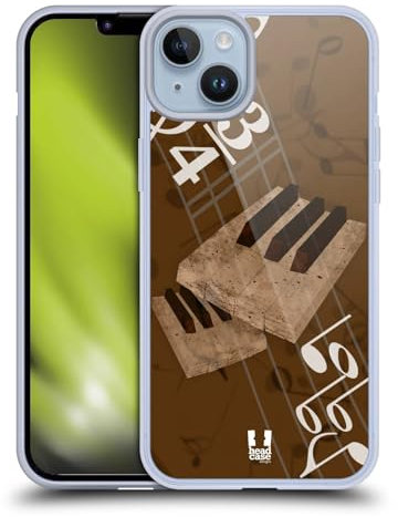 Head Case Designs Tastiera Musika Custodia in Gel [Protezione di Grado Militare] Compatibile con Apple iPhone 14 Plus E Compatibile con MagSafe