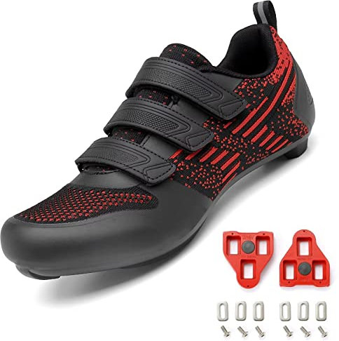Prodkfe Fahrradschuhe Herren Damen Rennradschuhe MTB Mountainbike Schuhe Radschuhe Kompatibel mit Peloton Bike SPD SPD-SL&Look Delta Cleats für Rennrad Schuhe Männer