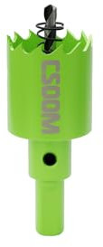 CSOOM Scie cloche bi-métal pour travaux dans les plaques de plâtre, le plastique, le bois, les métaux, la tôle d'acier fine, outil de perçage haute performance, taille 25 mm