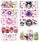 UV DTF Cup Wrap Transfer Stickers - 9 Sheets Cup Rub On Transfers for Glass, Wood, Furniture DIY Crafts (Style 3)