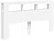 vidaXL Tête de Lit à LED, Panneau avec Rangement, Accessoire de Lit, Tête de Cadre de Lit Chambre, Blanc 180x18,5x103,5 cm Bois d'Ingénierie