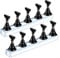 Acrylic Nail Art Practice Stands Magnetic Nail Tips Holders Training Fingernail Display Stands 2 Sets (Black)