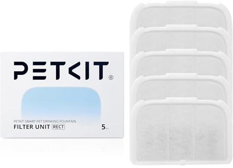 PETKIT Filter Unit RECT for EVERSWEET MAX Battery Operated Cat Water Fountain, Replacement Filters, 5 packs
