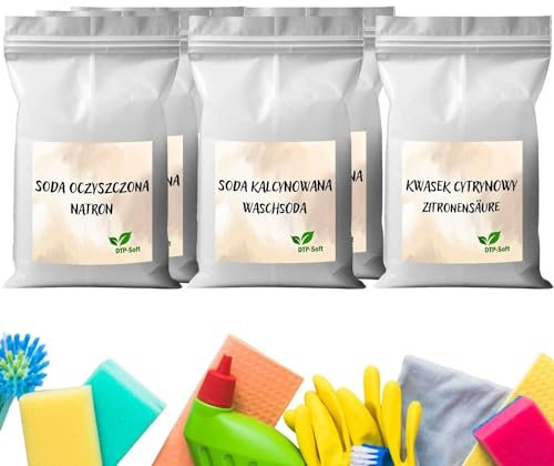 SET 5kg+1kg GRATIS | 3kg Natron, 2kg Waschsoda, Zitronensäure 1kg GRATIS Alleskönner im Haushalt