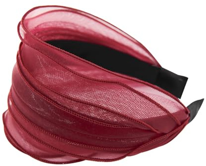 axy Breiter Haarreif in modischem Design Stirnband Vintage Haarschmuck Damen Haarreifen HRM2 (Rot)