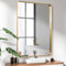 LunaMirror Wandspiegel 60 x 90 cm Gold - Modernes Design Dekorativer Spiegel für Badezimmer, Schlafzimmer, Eingangsbereich, Wohnzimmer, Flur
