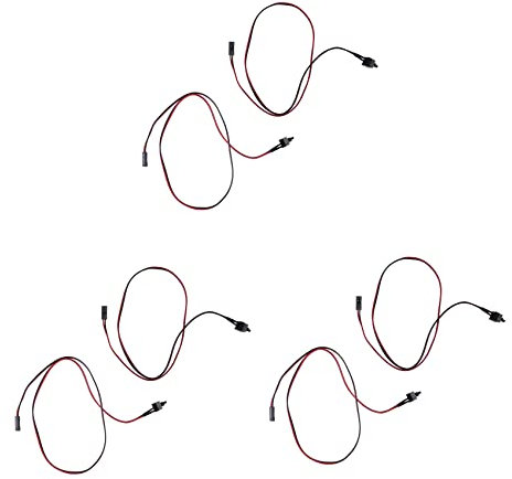 Hurromy – Paquete de 6 cables de alimentación SW PC 1 2 encendido/apagado, botón pulsador ATX, interruptor de ordenador 45 cm