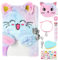 BTHRORO Diario Segreto con Lucchetto Bambina, Peluche Quaderno Delle con Penna Multicolore Braccialetti Portamonete Adesivi Nota Appiccicosa Cancelleria Forniture Scolastiche Regali per Ragazze