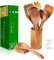 Holzlöffel zum Kochen, Holz-Kochutensilien, 9-teiliges Küchenutensilien-Set, Holzutensilien zum Kochen, 100% natürliches Teakholz, Holzspatel zum Kochen