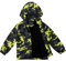 LACOFIA Veste Imperméable Enfant Garçon avec Doublure Polaire Veste Chaud Coupe Vent à Capuche Blouson de Pluie Automne/Hiver pour Enfant Camouflage Vert 11-12 ans