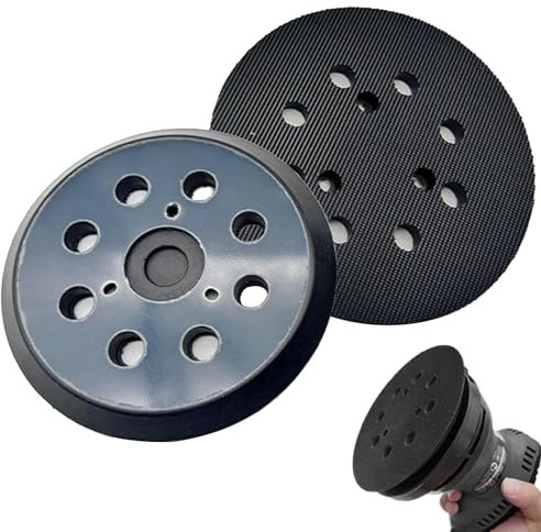 Oiieco Pack of 2 125 mm Sander Replacement Pad, 8 Hole Random Orbital Sander, Sanding Disc, Round Hook Pad, Sanding Pad Compatible with Makita BO5041, BO5040, BO5031, BO5030