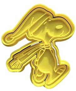 The Cookie Cutter Hub Ausstechform mit Snoopy-Figur und passender Prägung für Kekse, Ton, Backdekoration