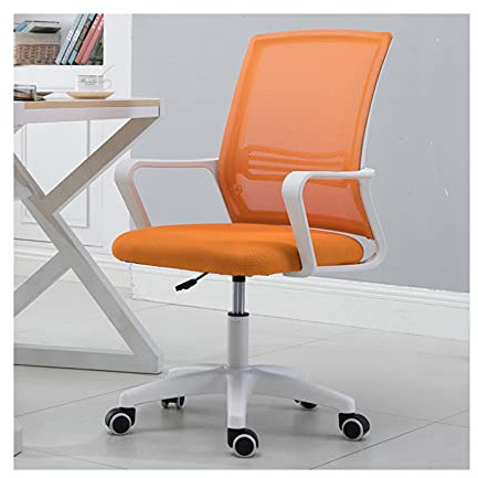 Drehstuhl mit Netzrücken, Schreibtischstuhl mit gepolstertem Sitz und verstellbaren Armlehnen, 360° drehbarer Arbeitsstuhl für Home Office