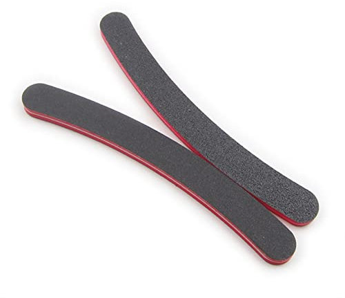 FBHDKJNFG Emery Boards Nail Care Kit con Nail File Buffer, 25 unids/Lote 100 180 Lima de uñas Curva 80 Grano Papel de Lija Negro Bloque Amortiguador