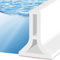Starvortex Wet Room Floor Barrier, 1m Rubber Shower Water Barrier, Self-Adhesive Shower Splash Guard, Shower Threshold Water Barrier, Flexible Shower Screen Seal Strip for Bathroom Floor Sink (White)