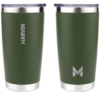 TERMO MARVIN | THE WARMED 600 ML | Termo de acero inoxidable | Conserva frío 12 horas | Conserva calor 8 horas | Botella de Acero Inoxidable | Sin BPA | Tapa antifugas (Cadet)