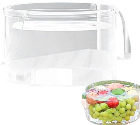 Zusammenklappbarer Waschtisch, faltbar, transparenter Eimer mit Griffen für Kleidung, Bad, Garten, Gesicht, Reinigung, Outdoor, Strand, Frühbeet