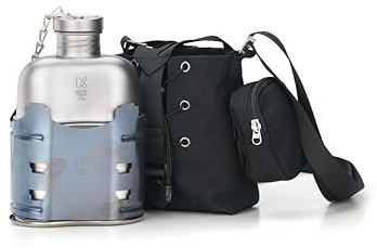 KEITH Titanium Ti3061 Ultralight and Portable Titanium Canteen Mess Kit(1100+700+350ml) for Camping、Outdoor.