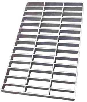 Gitterrost Aus Verzinktem Stahl, Silberner Abflussgitter, Abwassergitter Klasse B, Gitterrost Verzinkt, Langlebiges Hochleistungs-stahlgitter für Betoneinfahrten(60 * 40 * 3cm)