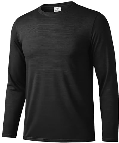 Boyzn Men's Workout T-Shirts, Active Short/Long Sleeve Crew Neck T Shirts, Moisture Wicking Sports Yoga Running Tops,Athletic Workout Fitness Training Gym Tee for Running