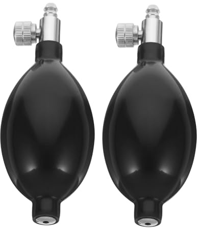 2stücke Latex Luftballon Ventil Pumpe Schwarz | Aluminiumlegierung, 11x5x5cm, für Zuhause und Medizinische Einrichtungen, Leicht zu Bedienen