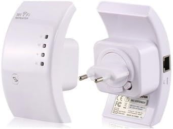 SQUADO Ripetitore WiFi Wireless N 300Mbps, Amplificatore Segnale 802.11 b/g/n, Range Extender con WPS, Modalità AP/Client, Bianco