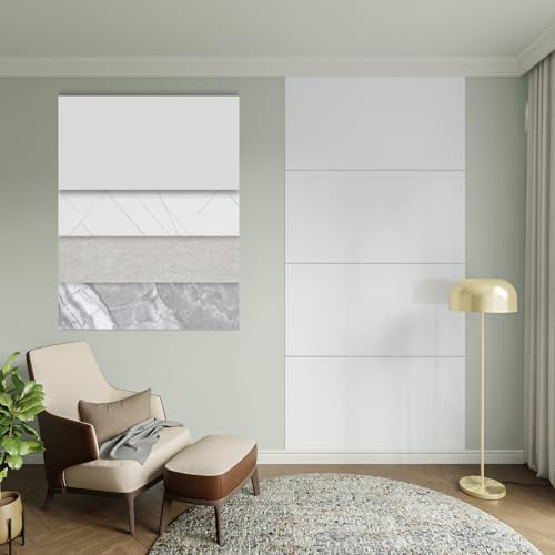 HEXIM Marmorplatten Optik 4er-Set 122×70cm Matt & Glänzend Kunststoff Innen & Außenbereich Granit Steinoptik - Duschrückwand Küchenrückwand Wandpaneel Akzentwand (3,42 m² HMP01-Glänzend)