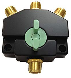 Anteenna TW-103 3 Position Coaxial Switch for 144/440MHz HAM UHF Female Connector Plated Golden or CB Radio