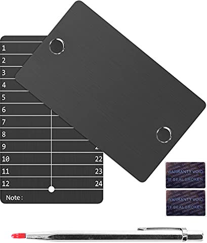 Billetera física para criptomonedas y bitcóin, copia de seguridad de frase de recuperación de 12 o 24 palabras BIP39, con lápiz de grabado (doble), color gris