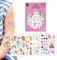 Hautfreundliche Kindertattoos zum Aufkleben - Motiv Fantasie, Kinder-Tattoo Set mit 5 Bögen, Einhorn Tattoos Kinder, Kindertattoos Mädchen, 100% Vegan und Hergestellt in Österreich, JEKA