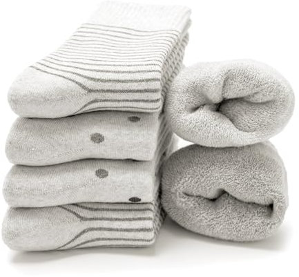 Occulto Damen Warme Thermosocken 6er Pack (Modell: Smilla) Grau-punkte 35-38