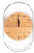 Rocking Gifts Runde Wanduhr, Holzrahmen, oval, industrielles Design, 35 cm