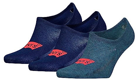 Levi's Unisex Footie Socks, Navy, 35/38