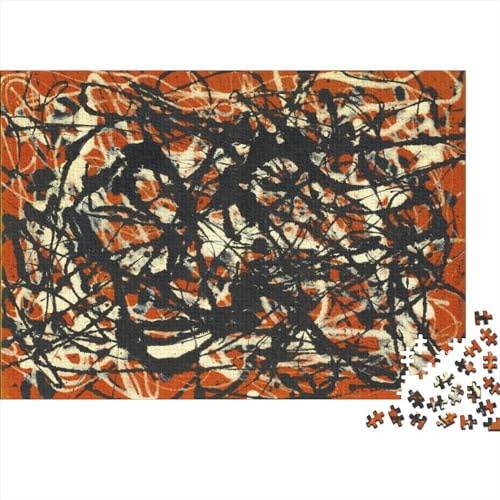 Jackson Pollock 1000 Teile Erwachsenen Lustige Puzzles Mit Energie - Das Puzzle Gleichzeitig Für Einsteiger Und Puzzle Profis Mutige Puzzler Puzzeln