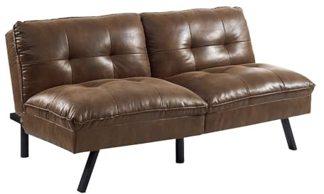 Vente-unique - Schlafsofa 3 Pegula - Microfaser - braun