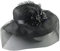 amangul Kirchen-Fascinator-Hut für Damen mit Netz, Kirchenhut, Derby-Hut mit Schleier, Partyhut, Brautdusche, Hochzeitshut, Schwarz , reference picture
