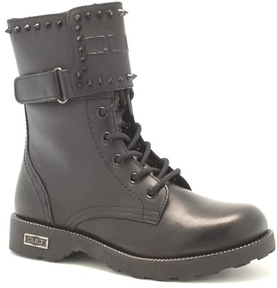 Cult Anfibio Nero in Pelle con lacci e Zip da Donna - 36