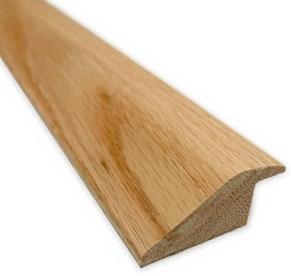 Threshold Door Strip Solid Oak R Section 10mm Ramp Reducer Trim 90cm for Wood & Laminate Flooring Lacquered