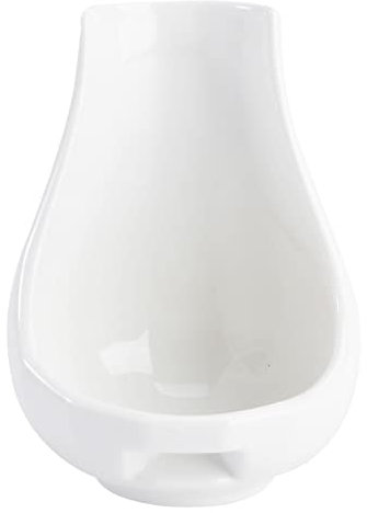 BESTOYARD 1 Pc reposacucharas de cerámica mollete descansa plato enlatado Salsa titular Portacucharas cerámico Portacucharas de diseño herramienta de cocina resto de cuchara de sopa