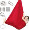 Sensorische Therapieschaukel Kinder Tuch Schaukel, Kinderschaukel Mit Autismus, ADHS, Kinderschaukel Indoor, Hängesessel Indoor Für Kinder Erwachsene Tuchschaukel Mit Zubehör(Rot,280x100CM/110x39in)