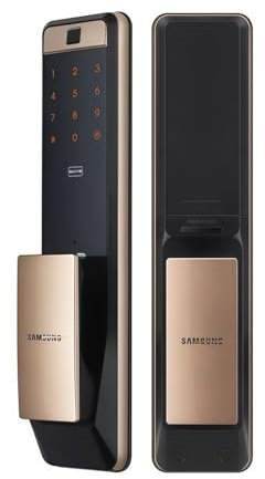 Gcbhfjrcyz Compatible con Samsung SHP-DP609 Smart Home WiFi Digital Door Lock Safe Fingerprint Locks Fechadura Digital Cerradura Inteligente(Golden Pull)